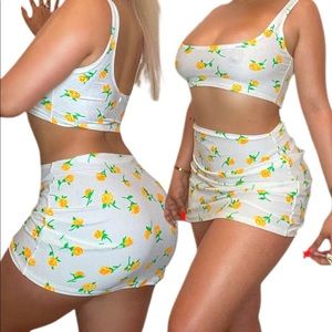 Floral skirt set